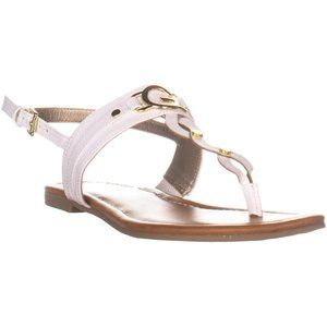 G by Guess Womens White Links Open Toe Casual Slingback Sandals